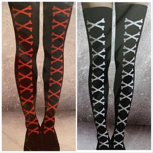 SALE 2 Pairs!!!!  of CrossBone Thigh Highs for $12